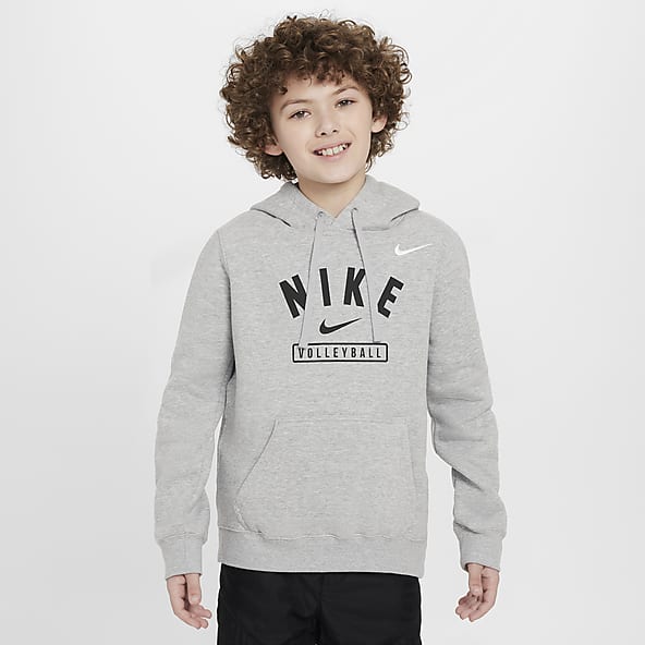 Boys grey nike hoodie sales